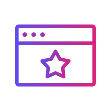 Beyaz Arkaplan ile Gradyan Yıldız Tarayıcı Simgesi