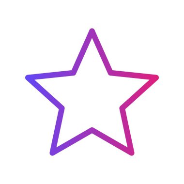 Beyaz Arkaplan ile Gradyan Yıldız Simgesi