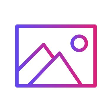 Beyaz Arkaplan ile Gradyan Galeri Simgesi