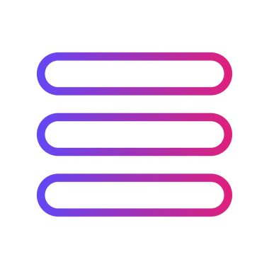 Beyaz Arkaplan ile Gradyan Menü Simgesi