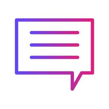  Beyaz Arkaplan ile Gradyan Mesaj Simgesi