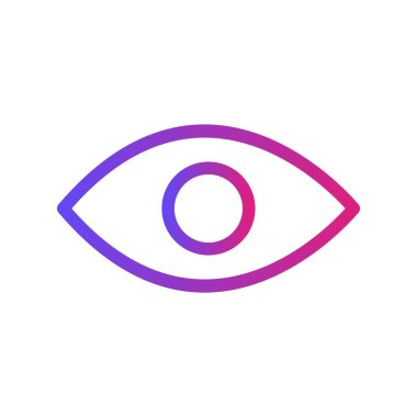 Beyaz Arkaplan ile Gradyan Göz Simgesi