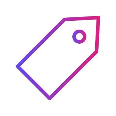 Beyaz Arkaplan ile Gradyan Etiket Simgesi