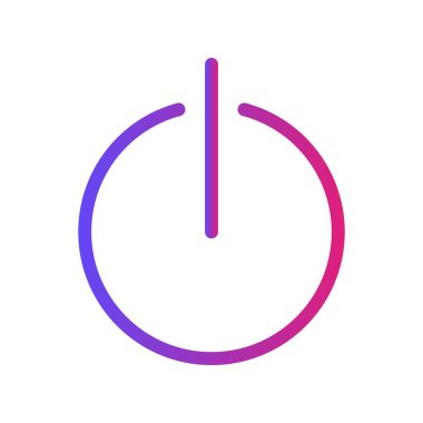 Beyaz Arkaplan ile Gradyan Güç Kapatma Simgesi