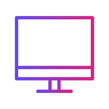 Beyaz Arkaplan ile Gradyan Lcd Simgesi