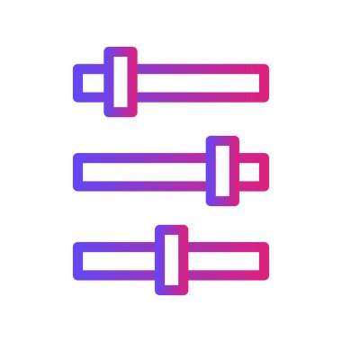 Beyaz Arkaplan ile Gradyan Çubukları Simgesi