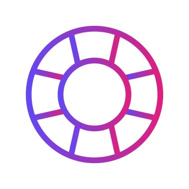 Beyaz Arkaplan ile Gradyan Yüzme Tüpü Simgesi