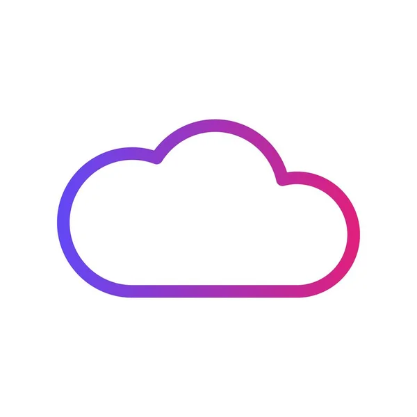 Gradient Cloud Icon με λευκό φόντο — Διανυσματικό Αρχείο