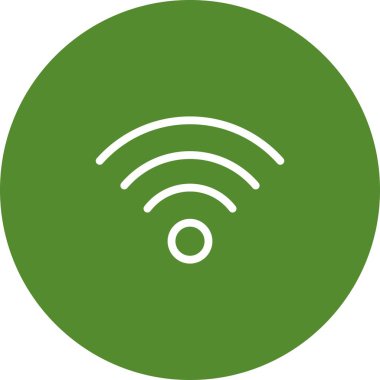 Beyaz Arkaplan ile Wifi Sinyal Simgesi Yuvarlak