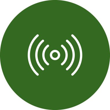 Yuvarlak Hava İndirme Sinyal Simgesi Beyaz Arkaplan