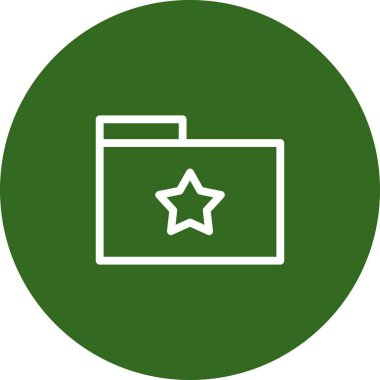 Yuvarlak Yıldız Dizin Simgesi Beyaz Arkaplan