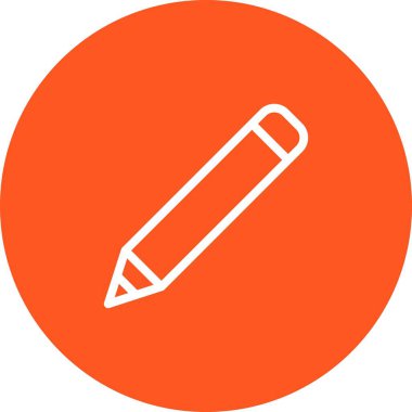 Beyaz Arkaplan ile Yuvarlak Kalem Simgesi