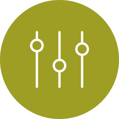 Beyaz Arkaplan ile Yuvarlak Ses Çubuğu Simgesi Simgesi