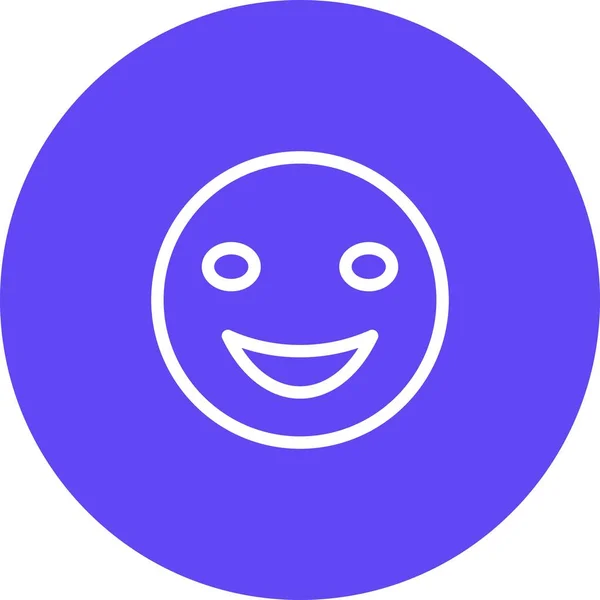 Icono de sonrisa redonda con fondo blanco — Vector de stock