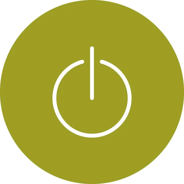 Значок кнопки выключения питания с белым фоном — стоковый вектор