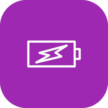 Yuvarlak Köşeli Savaşçı Şarj Simgesi Beyaz Arkaplan