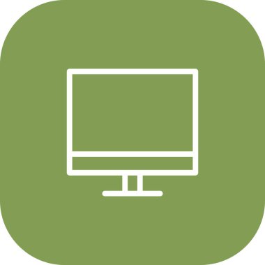 Yuvarlak Köşeli Lcd Simgesi Beyaz Arkaplan