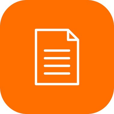 Yuvarlak Köşeli Belge Simgesi Beyaz Arkaplan