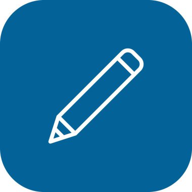 Beyaz Arkaplan ile Yuvarlak Köşeli Kalem Simgesi