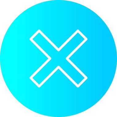 Gradyan Çemberi Beyaz Arkaplan ile Simgeyi İptal Et