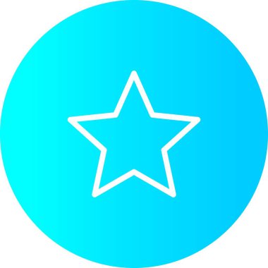 Beyaz Arkaplan ile Gradyan Çember Yıldızı Simgesi