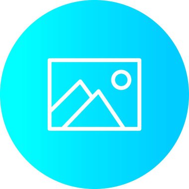 Beyaz Arkaplan ile Gradyan Çember Galerisi Simgesi