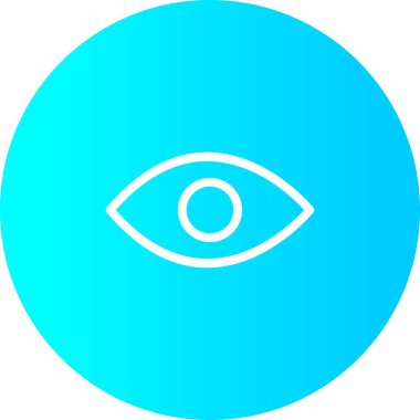 Beyaz Arkaplan ile Gradyan Çember Göz Simgesi