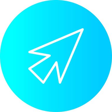 Beyaz Arkaplan ile Gradyan Çember İmleç Simgesi Simgesi