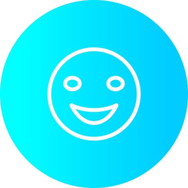 Gradyan Çember Gülme Simgesi Beyaz Arkaplan