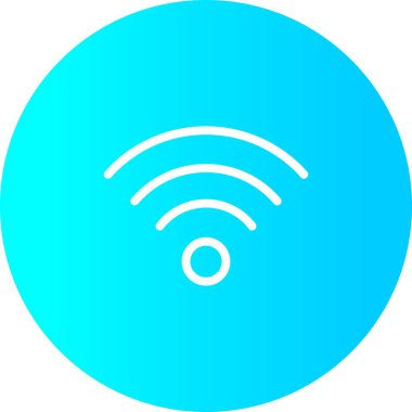 Beyaz Arkaplan ile Gradyan Çember Wifi Sinyal Simgesi Simgesi