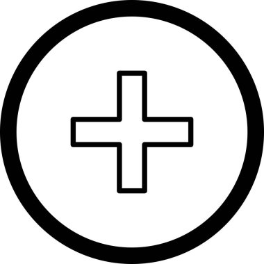 Çember Çizgisi Beyaz Arkaplanı Olan Simge Ekle