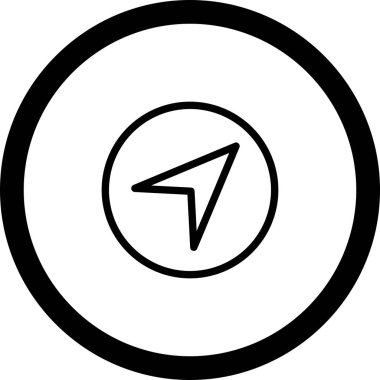 Beyaz Arkaplan ile Çember Görüntü Yönlendirme Simgesi