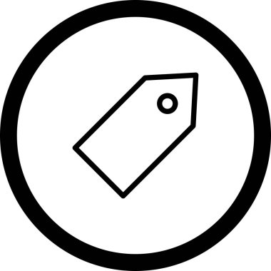 Beyaz Arkaplan ile Çember Taslak Simgesi