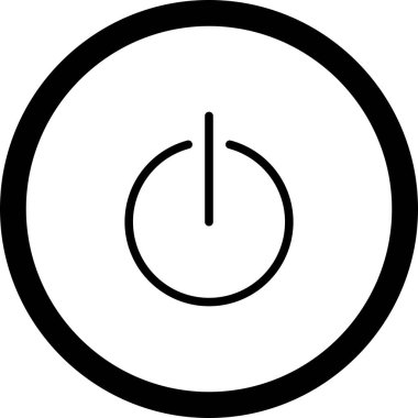 Ana Hattı Kapat düğmesi Beyaz Arkaplan Simgesi