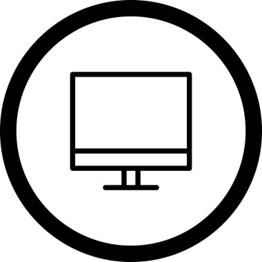 Beyaz Arkaplanlı Lcd Simgesini Çember Çemberi