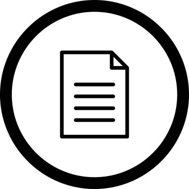 Beyaz Arkaplan ile Çember Özet Belgesi Simgesi