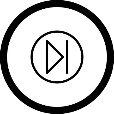 Beyaz Arkaplan ile Çember Dış Hattı Yönlendirme Simgesi