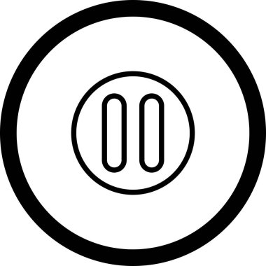  Beyaz Arkaplan ile Çember Özet Simgesini Duraklat