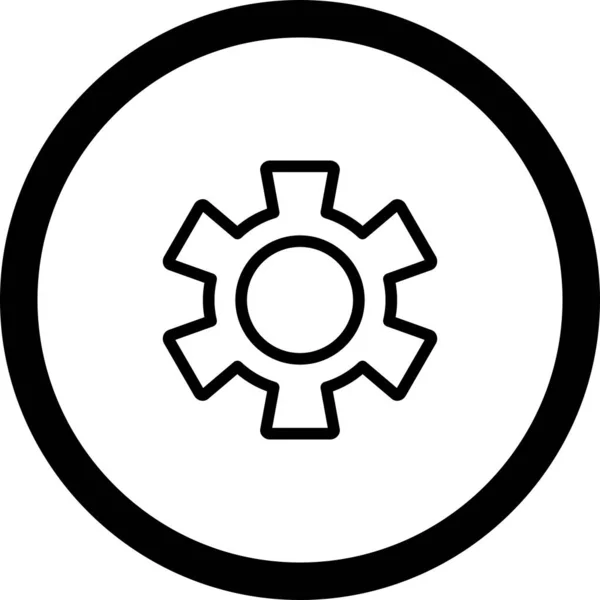 Configure o ícone do contorno do círculo com fundo branco — Vetor de Stock