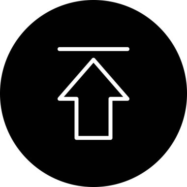 Siyah Çember Beyaz Arkaplan ile Simge Yükle