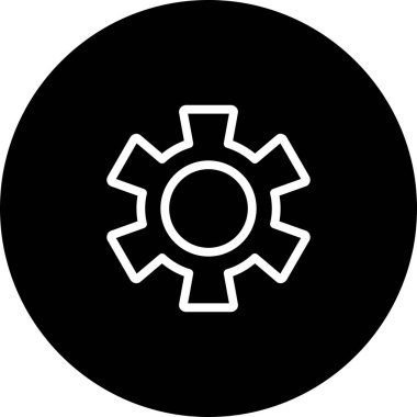 Siyah Çember Simgeyi Beyaz Arkaplan ile Yapılandır