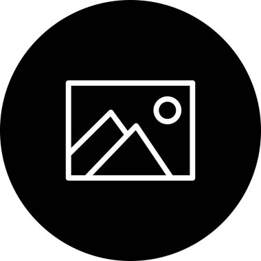 Beyaz arkaplan ile Siyah Çember Galeri Simgesi