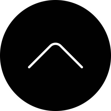  Beyaz Arkaplan ile Siyah Çember Oku Simgesi