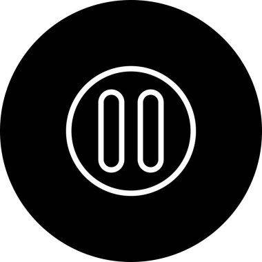  Beyaz Arkaplan ile Siyah Çember Simgesini Duraklat