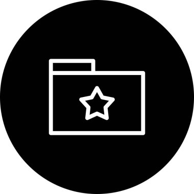 Beyaz Arkaplan Siyah Çember Yıldız Dizini Simgesi