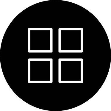 Siyah Çember Beyaz Arkaplan Simgesini Uygular