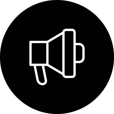 Beyaz Arkaplan Siyah Çember Sözcüsü Simgesi