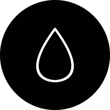 Beyaz Arkaplan ile Siyah Çember Bırakma Simgesi