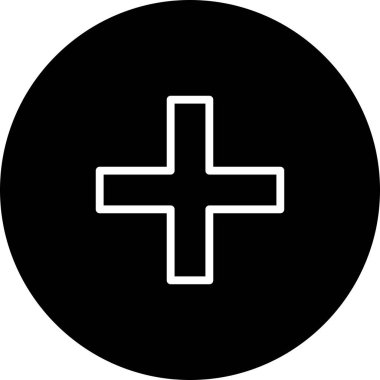 Siyah Çember Beyaz Arkaplan ile Simge Ekle