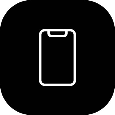 Beyaz Arkaplan ile Yuvarlak Kenarlı Siyah Hücre Simgesi